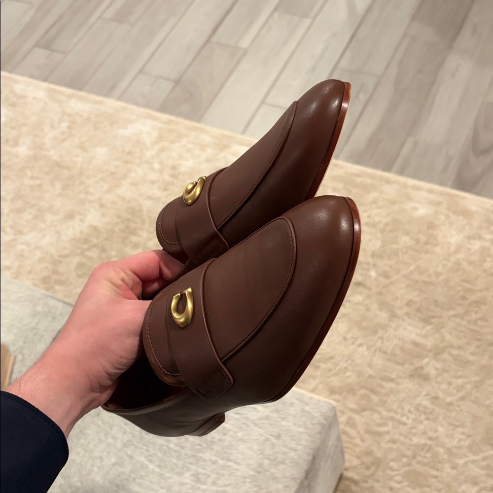 Coach Brown Leather Loafers - Picture 8 of 10
